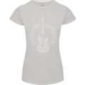 Guitar Notes Electirc Guitarist Player Rock Womens Petite Cut T-Shirt Sports Grey