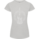 Guitar Notes Electirc Guitarist Player Rock Womens Petite Cut T-Shirt Sports Grey