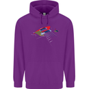 Guitar Perspective Guitarist Bass Electric Childrens Kids Hoodie Purple