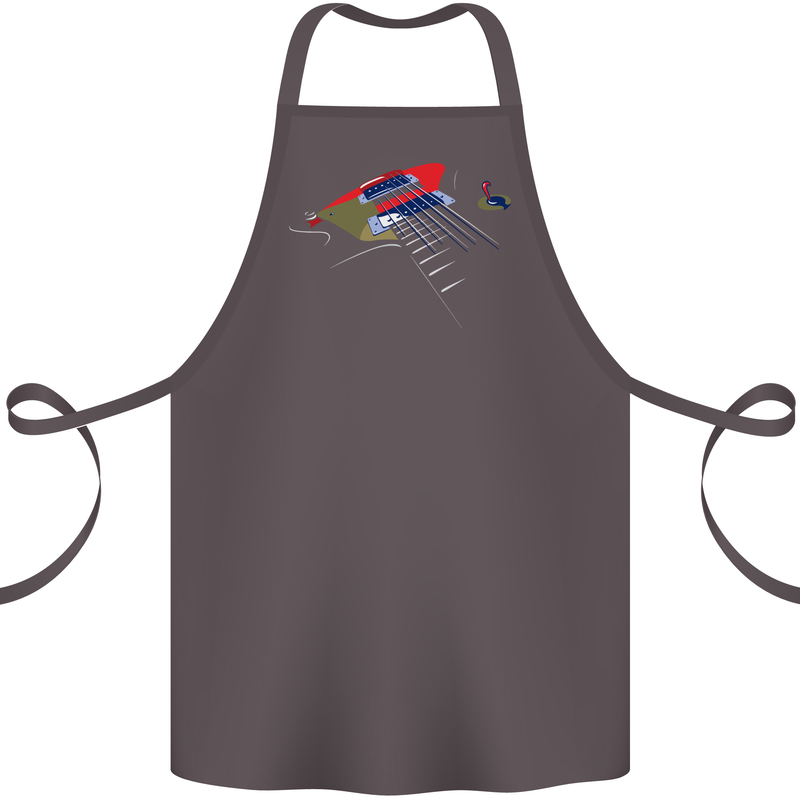 Guitar Perspective Guitarist Bass Electric Cotton Apron 100% Organic Dark Grey