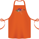 Guitar Perspective Guitarist Bass Electric Cotton Apron 100% Organic Orange