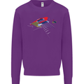 Guitar Perspective Guitarist Bass Electric Kids Sweatshirt Jumper Purple
