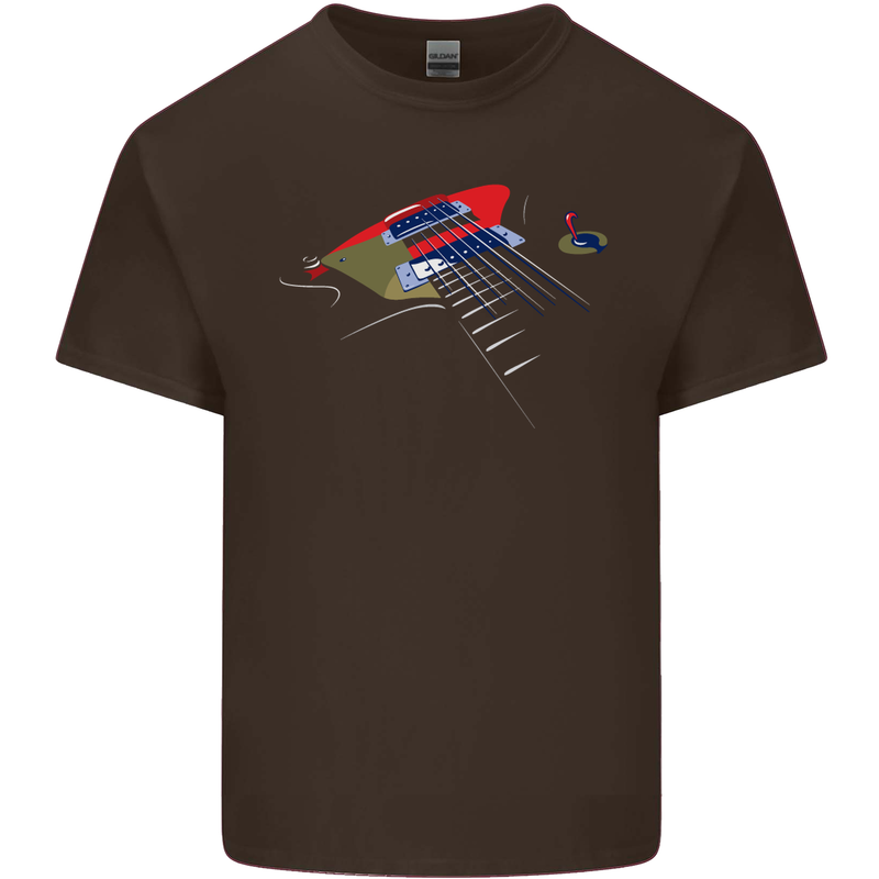 Guitar Perspective Guitarist Bass Electric Kids T-Shirt Childrens Chocolate