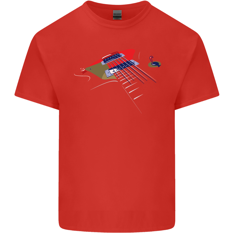 Guitar Perspective Guitarist Bass Electric Kids T-Shirt Childrens Red