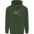 Guitar Perspective Guitarist Bass Electric Mens 80% Cotton Hoodie Forest Green