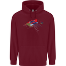Guitar Perspective Guitarist Bass Electric Mens 80% Cotton Hoodie Maroon