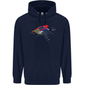 Guitar Perspective Guitarist Bass Electric Mens 80% Cotton Hoodie Navy Blue