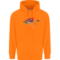 Guitar Perspective Guitarist Bass Electric Mens 80% Cotton Hoodie Orange