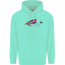 Guitar Perspective Guitarist Bass Electric Mens 80% Cotton Hoodie Peppermint