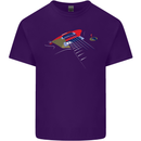 Guitar Perspective Guitarist Bass Electric Mens Cotton T-Shirt Tee Top Purple