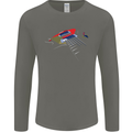 Guitar Perspective Guitarist Bass Electric Mens Long Sleeve T-Shirt Charcoal
