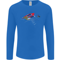 Guitar Perspective Guitarist Bass Electric Mens Long Sleeve T-Shirt Royal Blue