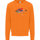 Guitar Perspective Guitarist Bass Electric Mens Sweatshirt Jumper Orange