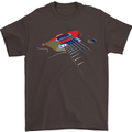 Guitar Perspective Guitarist Bass Electric Mens T-Shirt Cotton Gildan Dark Chocolate