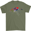 Guitar Perspective Guitarist Bass Electric Mens T-Shirt Cotton Gildan Military Green