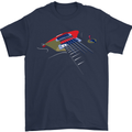 Guitar Perspective Guitarist Bass Electric Mens T-Shirt Cotton Gildan Navy Blue