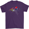 Guitar Perspective Guitarist Bass Electric Mens T-Shirt Cotton Gildan Purple