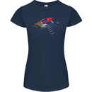Guitar Perspective Guitarist Bass Electric Womens Petite Cut T-Shirt Navy Blue