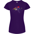 Guitar Perspective Guitarist Bass Electric Womens Petite Cut T-Shirt Purple