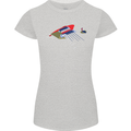 Guitar Perspective Guitarist Bass Electric Womens Petite Cut T-Shirt Sports Grey