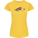 Guitar Perspective Guitarist Bass Electric Womens Petite Cut T-Shirt Yellow