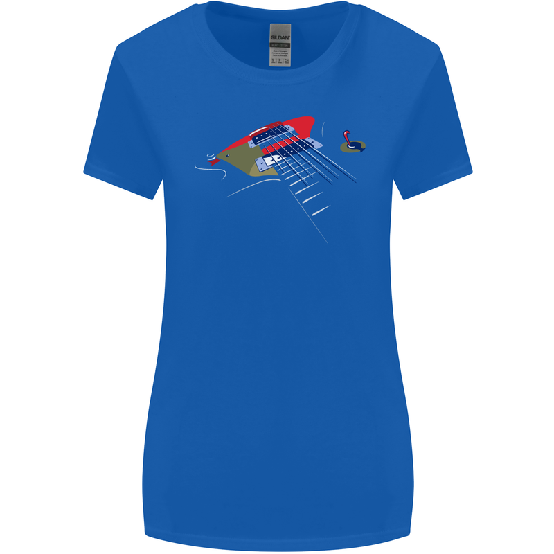Guitar Perspective Guitarist Bass Electric Womens Wider Cut T-Shirt Royal Blue