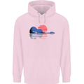 Guitar Reflection Guitarist Acoustic Bass Childrens Kids Hoodie Light Pink