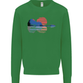 Guitar Reflection Guitarist Acoustic Bass Kids Sweatshirt Jumper Irish Green