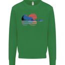 Guitar Reflection Guitarist Acoustic Bass Kids Sweatshirt Jumper Irish Green