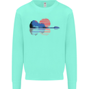 Guitar Reflection Guitarist Acoustic Bass Kids Sweatshirt Jumper Peppermint