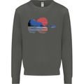 Guitar Reflection Guitarist Acoustic Bass Kids Sweatshirt Jumper Storm Grey
