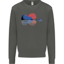 Guitar Reflection Guitarist Acoustic Bass Kids Sweatshirt Jumper Storm Grey