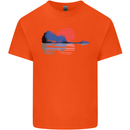 Guitar Reflection Guitarist Acoustic Bass Kids T-Shirt Childrens Orange