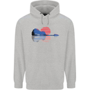 Guitar Reflection Guitarist Acoustic Bass Mens 80% Cotton Hoodie Sports Grey