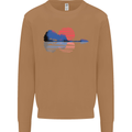 Guitar Reflection Guitarist Acoustic Bass Mens Sweatshirt Jumper Caramel Latte