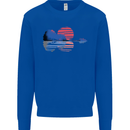 Guitar Reflection Guitarist Acoustic Bass Mens Sweatshirt Jumper Royal Blue