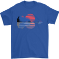 Guitar Reflection Guitarist Acoustic Bass Mens T-Shirt Cotton Gildan Royal Blue