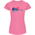 Guitar Reflection Guitarist Acoustic Bass Womens Petite Cut T-Shirt Azalea