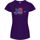 Guitar Reflection Guitarist Acoustic Bass Womens Petite Cut T-Shirt Purple