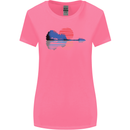 Guitar Reflection Guitarist Acoustic Bass Womens Wider Cut T-Shirt Azalea