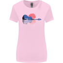 Guitar Reflection Guitarist Acoustic Bass Womens Wider Cut T-Shirt Light Pink