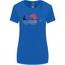 Guitar Reflection Guitarist Acoustic Bass Womens Wider Cut T-Shirt Royal Blue