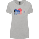 Guitar Reflection Guitarist Acoustic Bass Womens Wider Cut T-Shirt Sports Grey