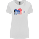 Guitar Reflection Guitarist Acoustic Bass Womens Wider Cut T-Shirt White