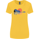 Guitar Reflection Guitarist Acoustic Bass Womens Wider Cut T-Shirt Yellow