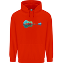 Guitar Reflection Guitarist Bass Acoustic Childrens Kids Hoodie Bright Red