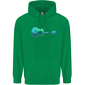 Guitar Reflection Guitarist Bass Acoustic Childrens Kids Hoodie Irish Green