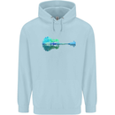 Guitar Reflection Guitarist Bass Acoustic Childrens Kids Hoodie Light Blue