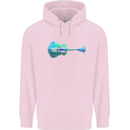 Guitar Reflection Guitarist Bass Acoustic Childrens Kids Hoodie Light Pink