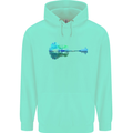 Guitar Reflection Guitarist Bass Acoustic Childrens Kids Hoodie Peppermint